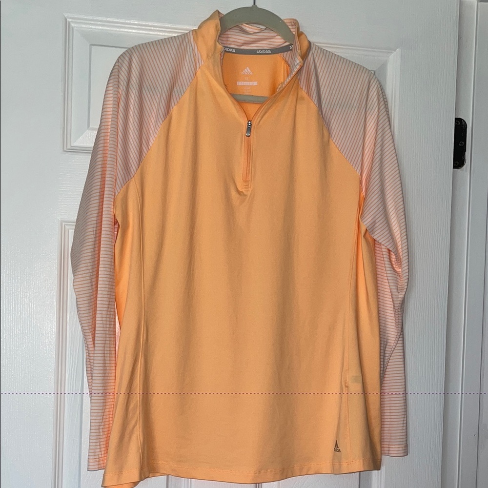 Adidas Light Orange Half-Zip Pullover